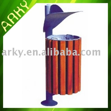 Boa qualidade de madeira Outdoor Dustbin